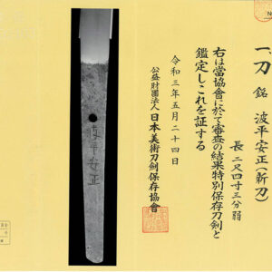 Naminohira Yasumasa katana in koshirae